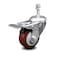 Service Caster 3 Inch Maroon Polyurethane Swivel 10mm Stem Caster with Total Lock Brake SCC SCC-TSTTL20S314-PPUB-MRN-M1015 - alternate 3